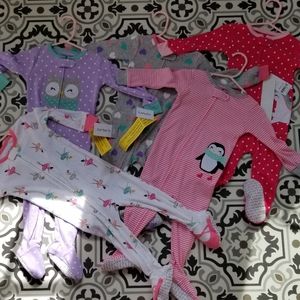 BUNDLE! FIVE PIECES! Carter's Girl's 12M Pajamas